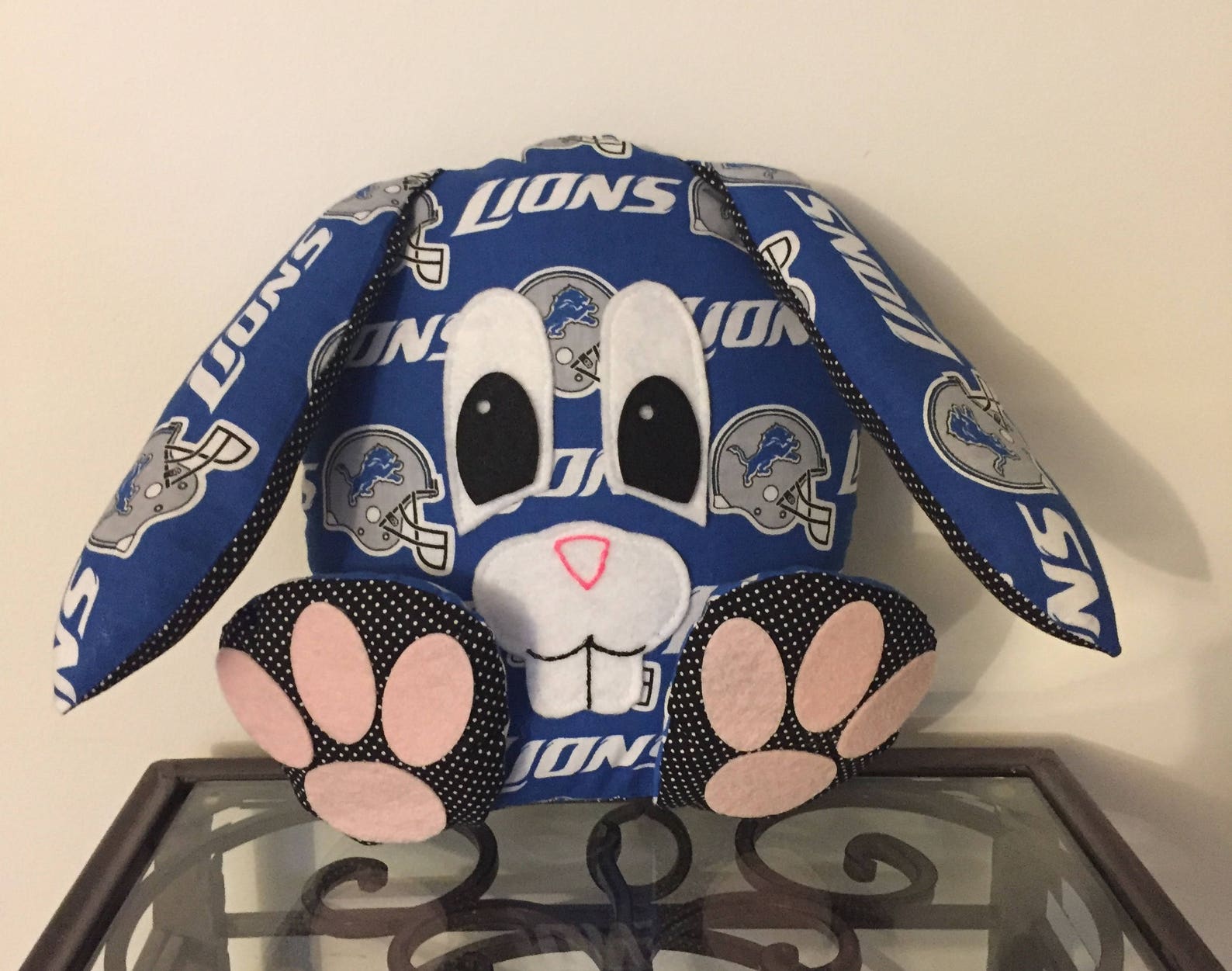 Easter gift Detroit Lions Handmade Stuffed Easter Bunny Etsy