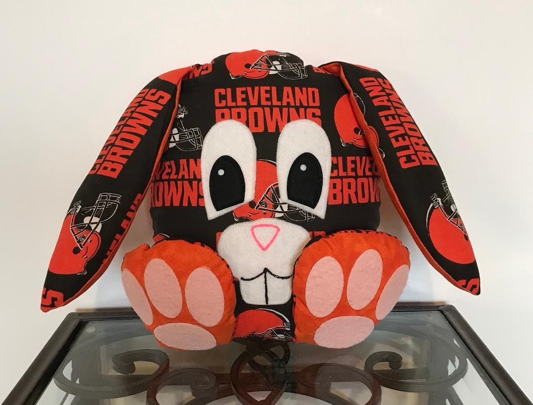 Easter gift Cleveland Browns Handmade Stuffed Easter Bunny