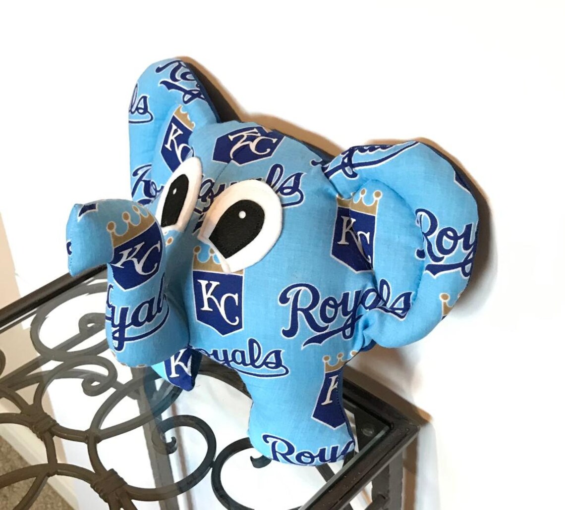 Kansas City Royals Handmade Stuffed Elephant kansas city Etsy