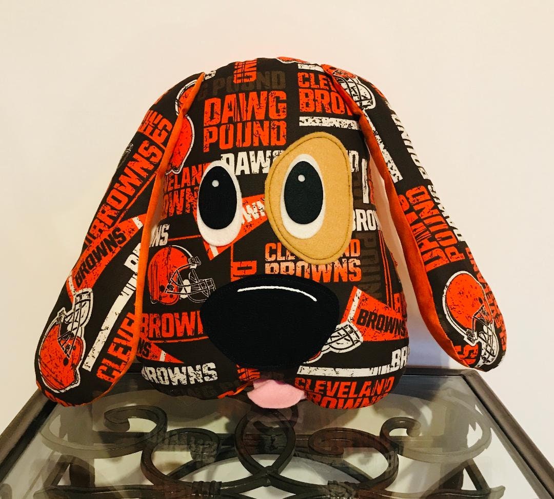 Cleveland Browns Handmade Stuffed Dog cleveland browns