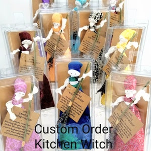 Kitchen Witch Custom Order ~  Secret to goof-proof cooking! You choose theme color to match the kitchen!