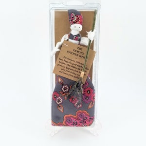 Norwegian Kitchen Witch - 12" Plush Doll On Broom, Good Luck Charm For Home - View #5