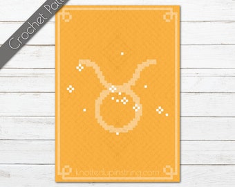 Haakpatroon Taurus C2C | Sterrenbeelddeken | Astrologie Graphgan | Stierkaart | Dierenriemgrafiek | Horoscoop wandtapijt | Muurhanger
