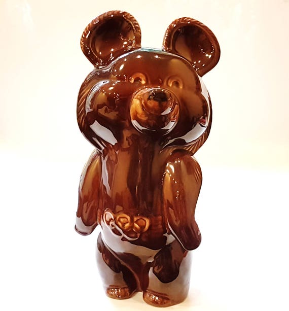 Vintage Soviet  Figurine Olympic Bear Misha the mascot of the Moscow Olympic Games in 1980