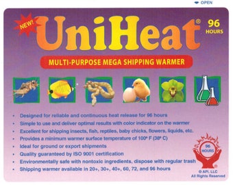 72 or 96 Hours Heat Pack **with plant purchase only**