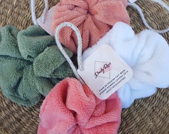 Flor de ducha - Esponja de ducha - Esponja de bambú - Guante de baño - Flor de baño - Accesorio de baño - Esponja lavable - Cero residuos