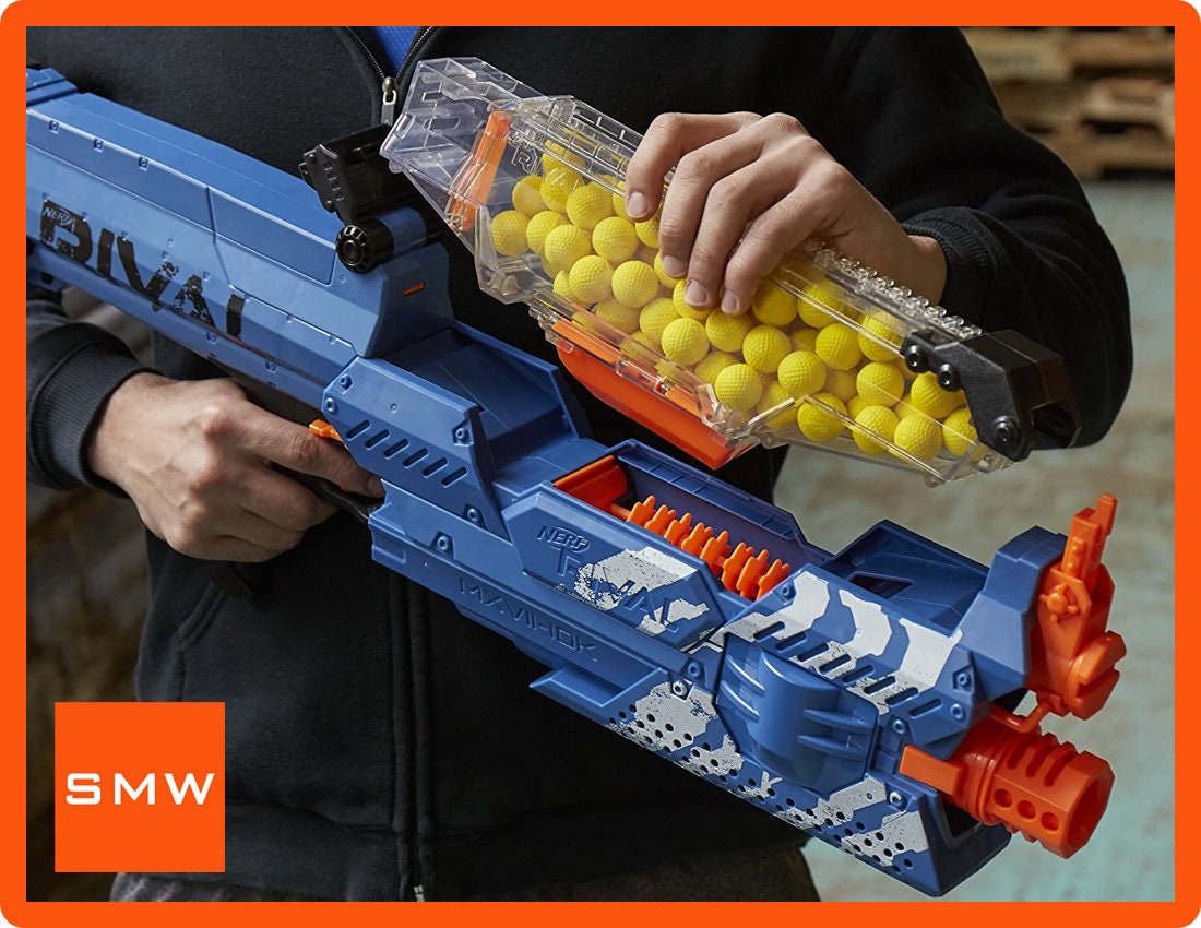 Nerf Rival Nemesis MXVII-10K, Blue (Amazon Exclusive) – One-Touch Top ...