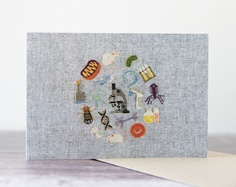 Science Biology Laboratory Greeting Cards - Single