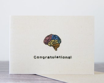 Brain Anatomy Congratulations Greeting Card - Single