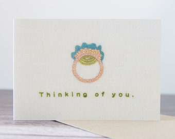 Thinking of you implanting blastocyst IVF infertility pregnancy Greeting Card - Single