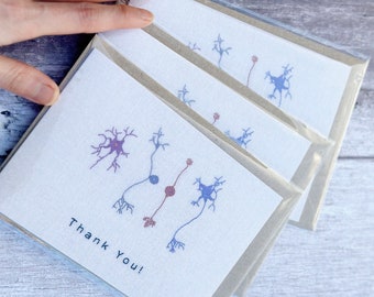 Neuronen Dankeschön-Grußkarte - Multiple