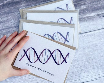 DNA Happy Birthday Greeting Card - Multiple