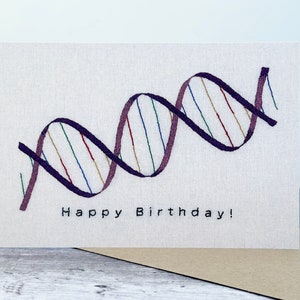 Tarjeta de felicitación de cumpleaños con ADN (individual)