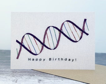 DNA Happy Birthday Greeting Card - Single