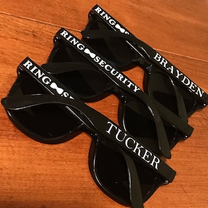 Occhiali da sole di sicurezza ad anello/Occhiali da sole per portatore dell'anello/Festa di nozze/Regalo per portatore dell'anello/Taglia neonato