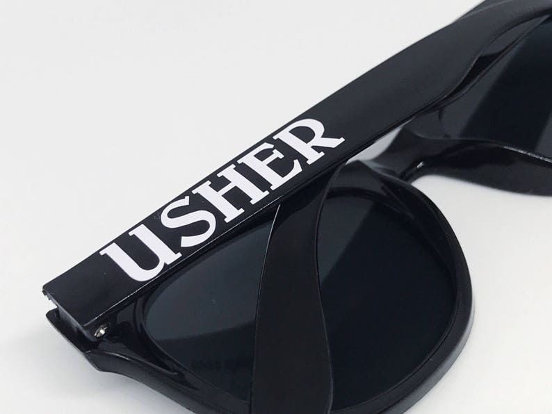 Usher Sunglasses/Wedding Party/bridal party sunglasses/ring | Etsy