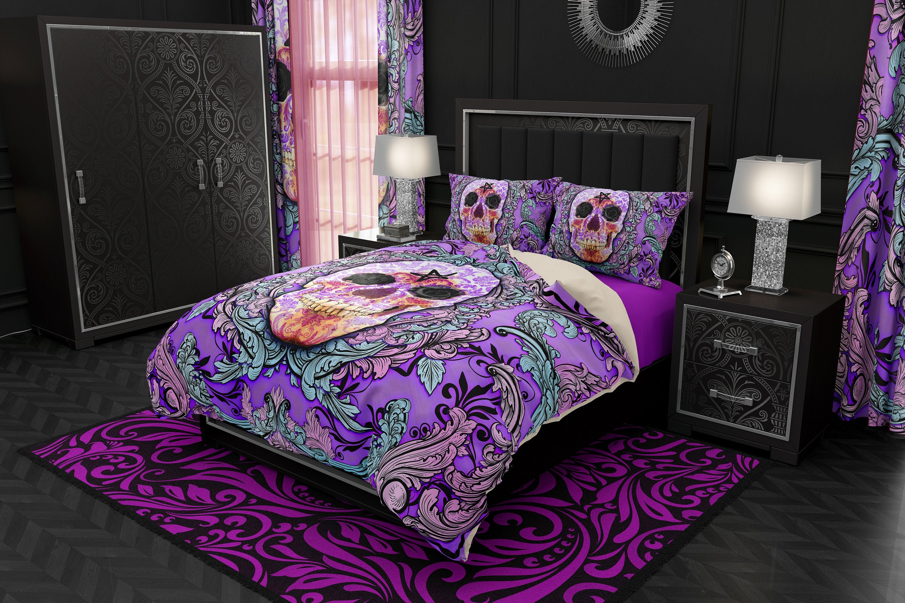Pastel Goth Bedding Set Duvet Cover or Comforter Twin Etsy