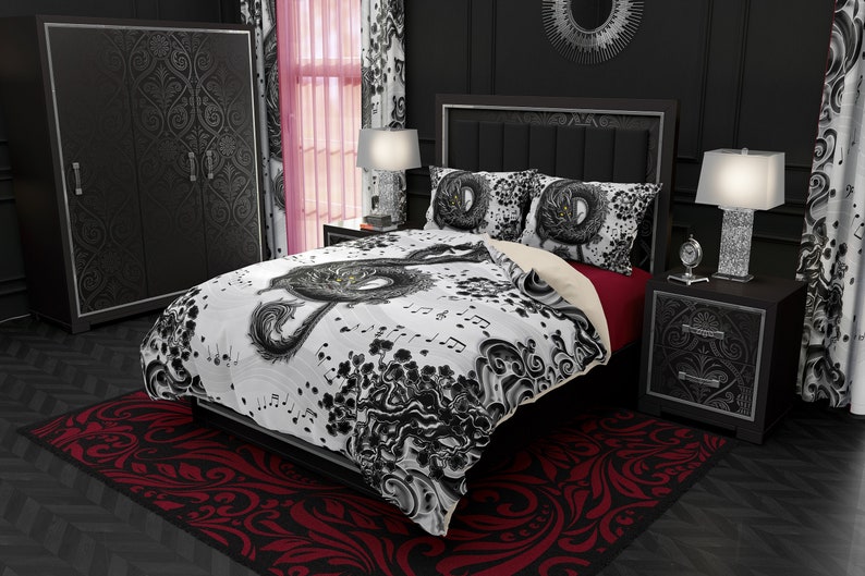 Goth Dragon Bedding Set Duvet Cover or Comforter Twin Etsy