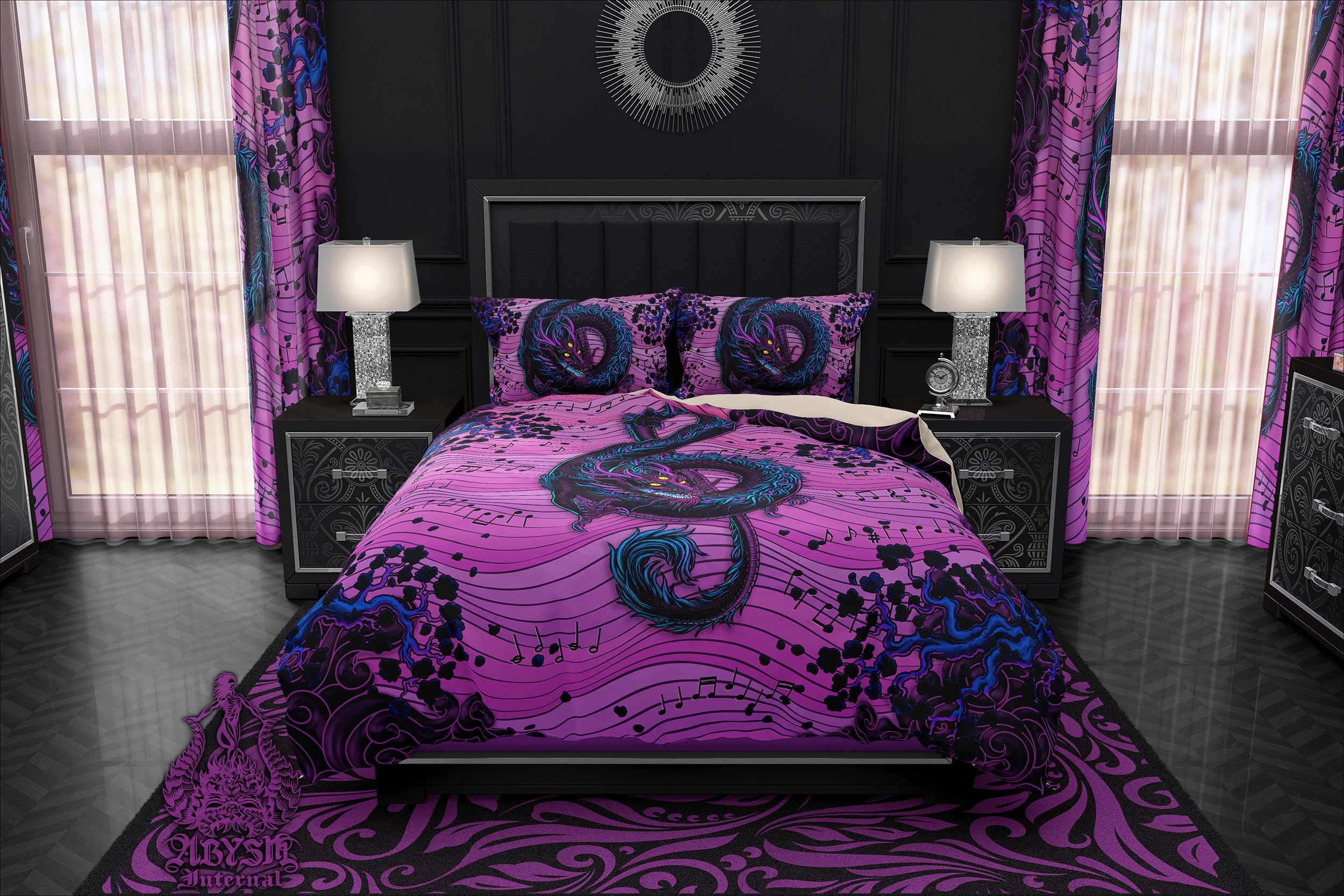 Pastel Goth Bedding Set Duvet Cover Comforter or Pillow Etsy