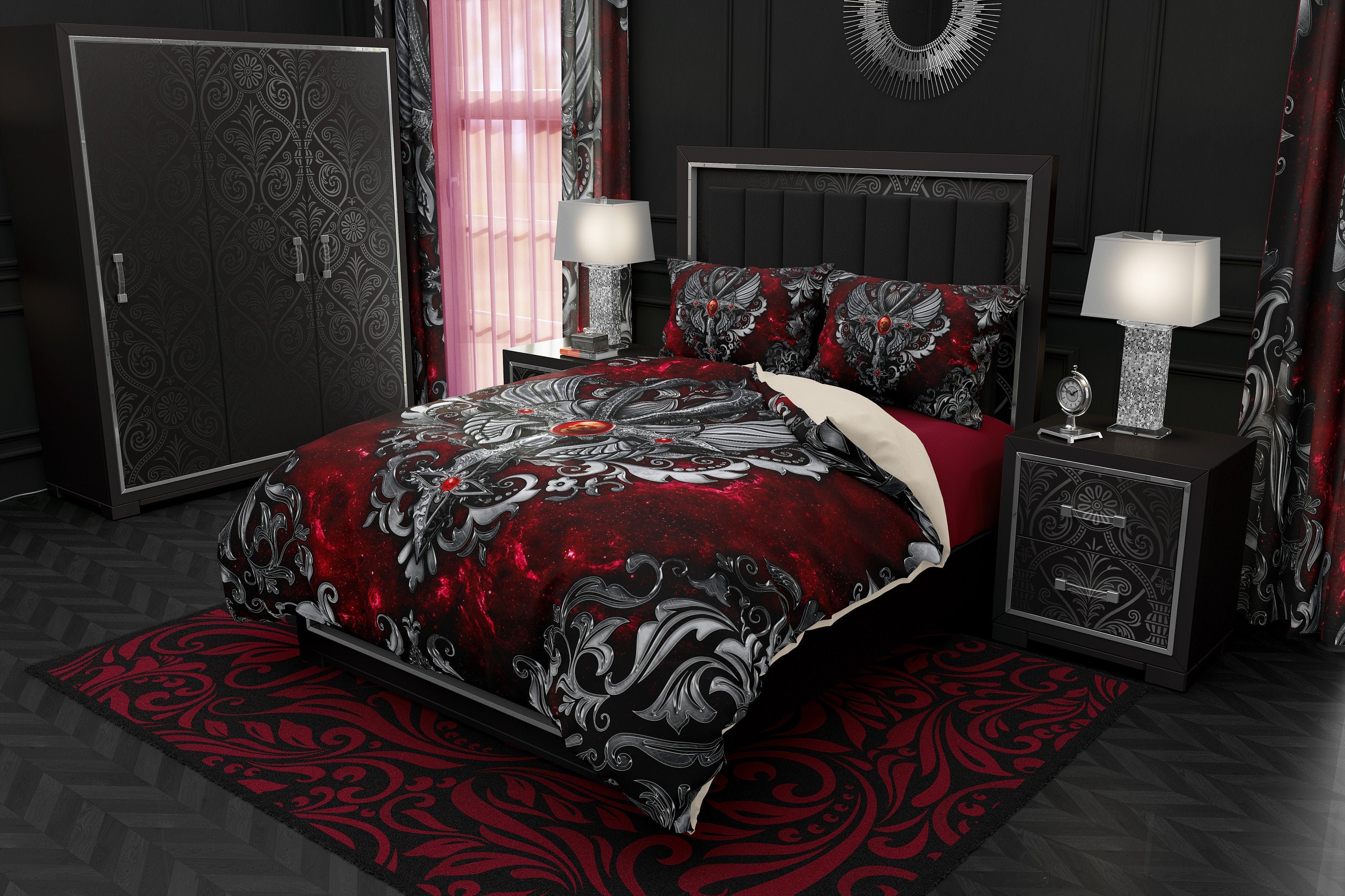 Gothic Bedding Set Duvet Cover or Comforter Twin Queen Etsy