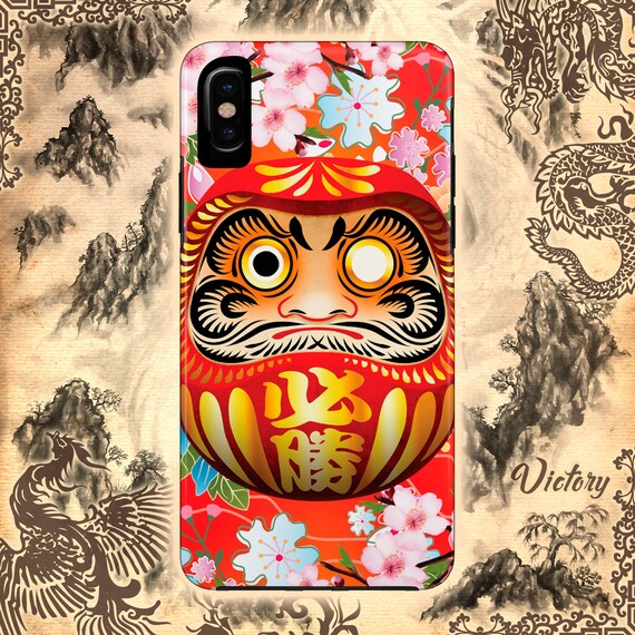 Daruma Iphone Case Japan Phone Case 6 7 8 X Plus Xr Xs Etsy