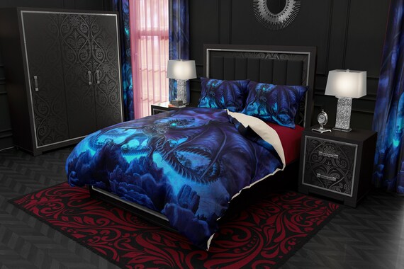 Shadow Dragon Bedding Set Duvet Cover Or Comforter Twin Etsy