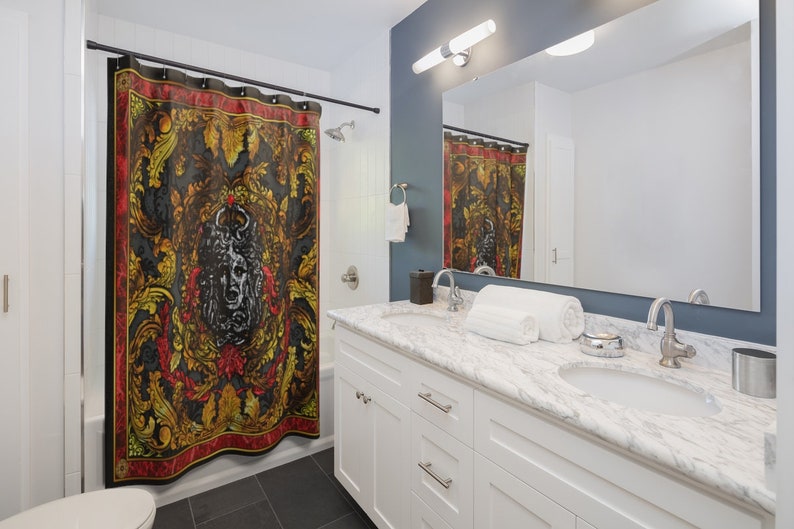 Medusa Shower Curtain Versace Inspired Home Decor 50