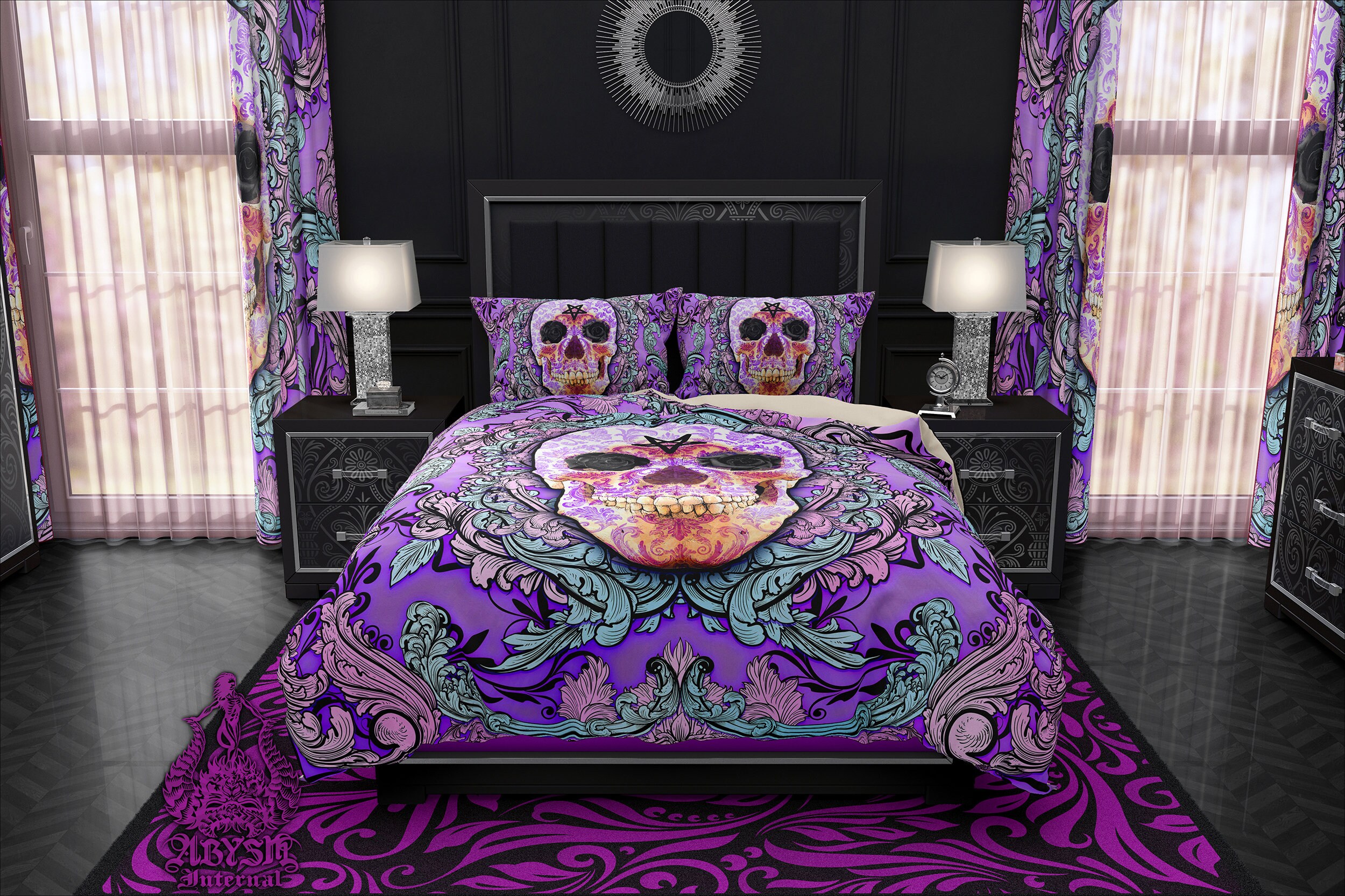 Pastel Goth Bedding Set Duvet Cover Comforter or Pillow Etsy