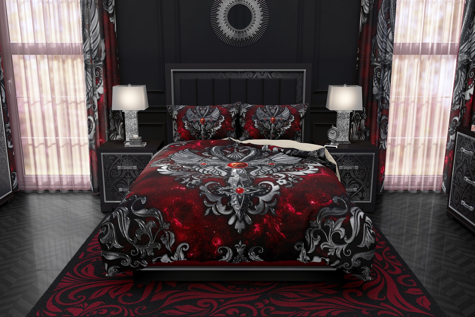 Gothic Bedding Set Duvet Cover or Comforter Twin Queen Etsy