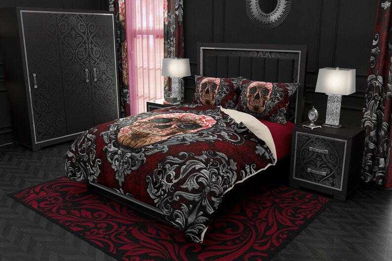 Gothic Bedding Set Duvet Cover Or Comforter Twin Queen Gothic Bedding Set Duvet Cover Or, Black Gothic Bedding