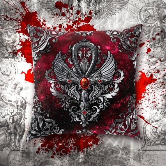 Goth Throw Pillow Cushion Case Gothic Home Decor Dark Art Etsy