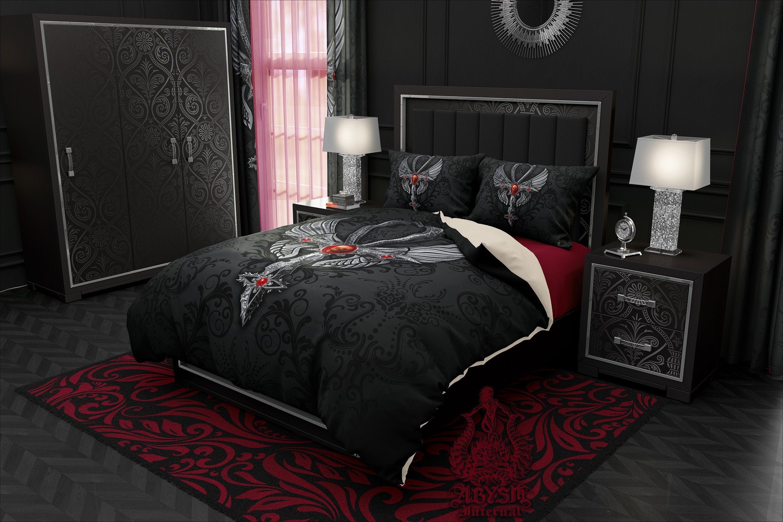 Goth Bedding Set Duvet Cover Comforter or Pillow Shams Etsy