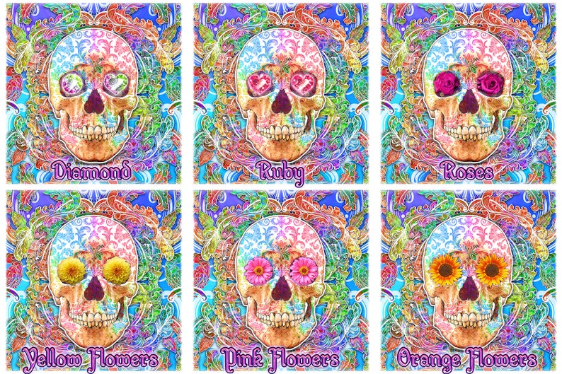 Sugar Skull Tote Bag Artsy Beach Bag Funky Shoulder Bag
