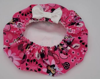 Satin Bonnet with a Satin Bow for Infants.