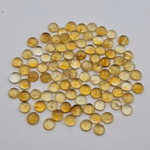 Natural Citrine Round Cabochon Loose Gemstone Lot 35 Pcs 9 MM 100 Cts, Natural Citrine Round  Loose Cabochon Gemstone