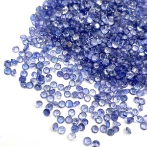Natural Tanzanite Round Cut Loose Gemstone Lot 23 Pcs 4 mm 7 CT, Tanzanite Faceted Stone, Tanzanite Calibrated Gemstone For Making Jewelry