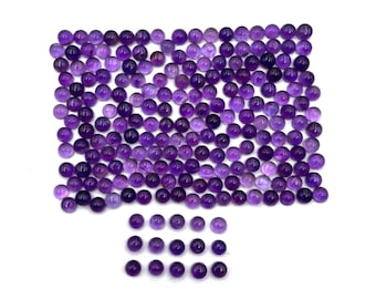 Natural Amethyst Round Cabochon Loose Gemstone Lot 158 Pcs 4 MM 50 CT, Amethyst Cabochon Gemstone, Amethyst Gemstone For Jewelry Making