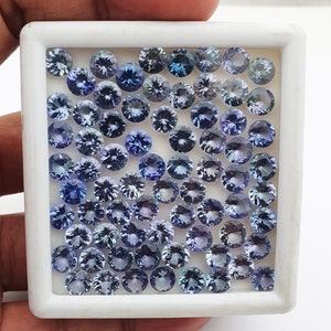 Natural Tanzanite Round Cut Loose Gemstone Lot 7 Pcs 6 MM 5.50 CT ~Natural Tanzanite gemstone ~round cut Tanzanite Loose Gemstone