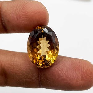 Natural Imperial Topaz Oval Cut Loose Gemstone 15*20 MM 24.70 CT ~ Natural Imperial Topaz Oval Cut Loose Faceted gemstone