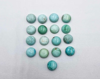 Natural Turquoise Round Cabochon Loose Gemstone Lot 4 Pcs 10 MM 12 CT, Turquoise Cabochon, Turquoise Gemstone For Jewelry Making
