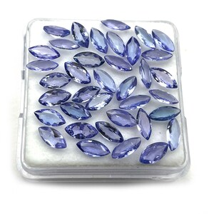 Naturlig Tanzanit Marquise-slipad Lös Ädelsten 12 st 3,5 x 7 mm 3 CT Blå Tanzanit Ädelsten För Smyckeskonst, Tanzanitslipad Ädelsten bild 5