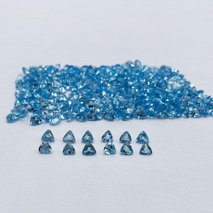 Natural Swiss Blue Topaz Trillion Cut Loose Gemstone Lot 37 Pcs 4 MM 10 CT, Swiss Topaz Faceted, Swiss Blue Topaz Stone For Making Jewelry.