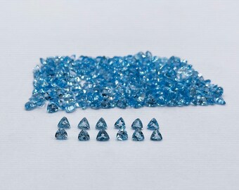 Natural Swiss Blue Topaz Trillion Cut Loose Gemstone Lot 37 Pcs 4 MM 10 CT, Swiss Topaz Faceted, Swiss Blue Topaz Stone For Making Jewelry.