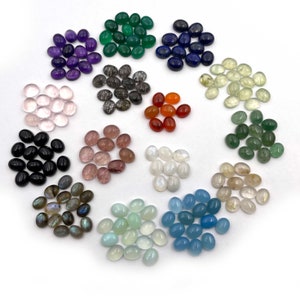 Natural Mix Stone Cabochon, Loose Gemstone Lot 10 CT 8*10 MM, Multi Color Gemstone Stones ,Mix Stone For Jewelry Making ,Mix Cabochon