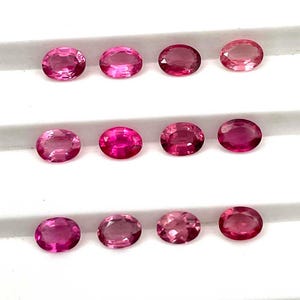 Natural Pink Spinel Oval Cut Loose Gemstone Lot 7 Pcs 3*4 MM 1 CT, Pink Spinel Faceted Stone, Pink Spinel Gemstone For Making Jewelry