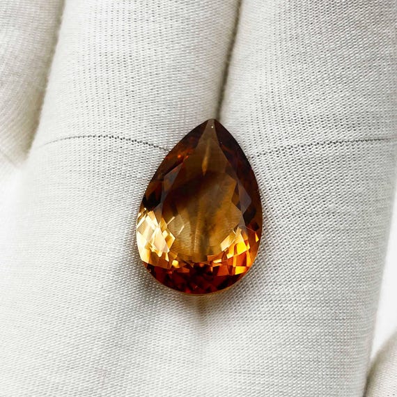 Natural Imperial Topaz Pear Cut Loose Gemstone 13*20 MM 14 CT