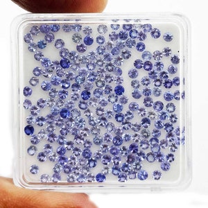 Natural Tanzanite Round Cut Loose Gemstone Lot 27 Pcs 2 MM 1 CT ~Natural Tanzanite Gemstone ~Round Cut Tanzanite Loose Gemstone
