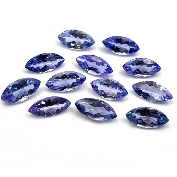 Tanzanite Marquise Cut Loose Gemstone 5 Pcs 4x8 mm 2 CT Blue Tanzanite Gemstone For Jewelry Crafts , Natural Tanzanite Faceted Gemstone