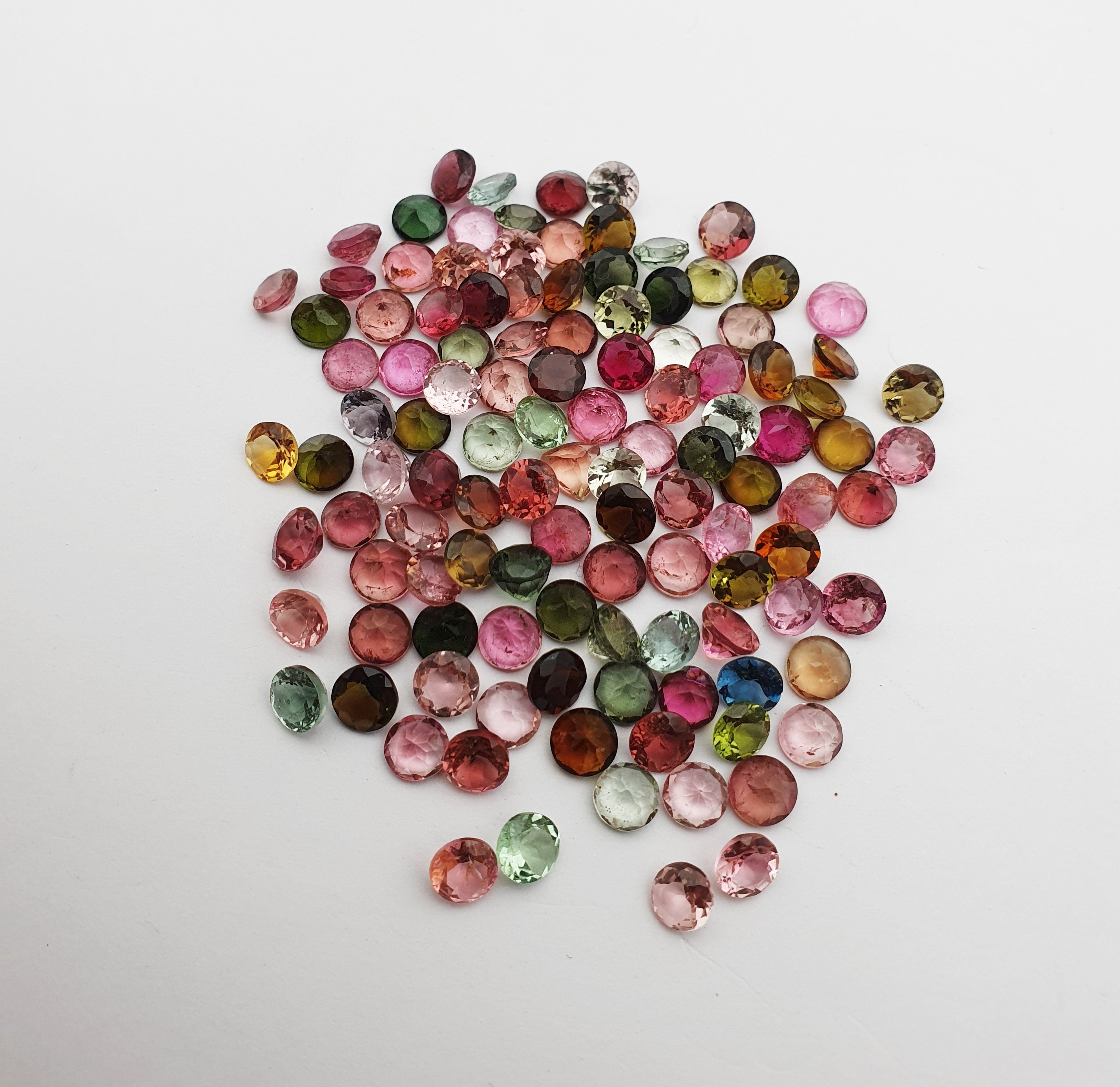 Natural Tourmaline Round Cut Loose Gemstone Lot 31 Pcs 5 MM 15 Etsy