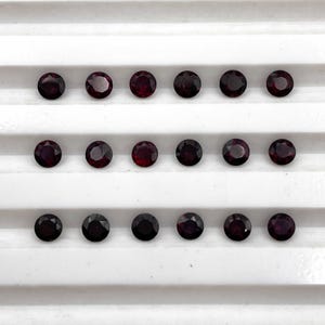 Natural Pyrope Garnet Round Cut Loose Gemstone Lot 140 Pcs 3 MM 20 CT, Faceted Pyrope Garnet, Garnet Gemstone for Jewelry Making